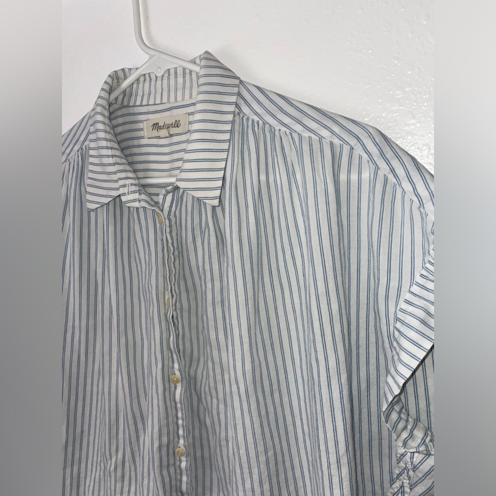 Madewell Striped Button Down Size Medium - image 3
